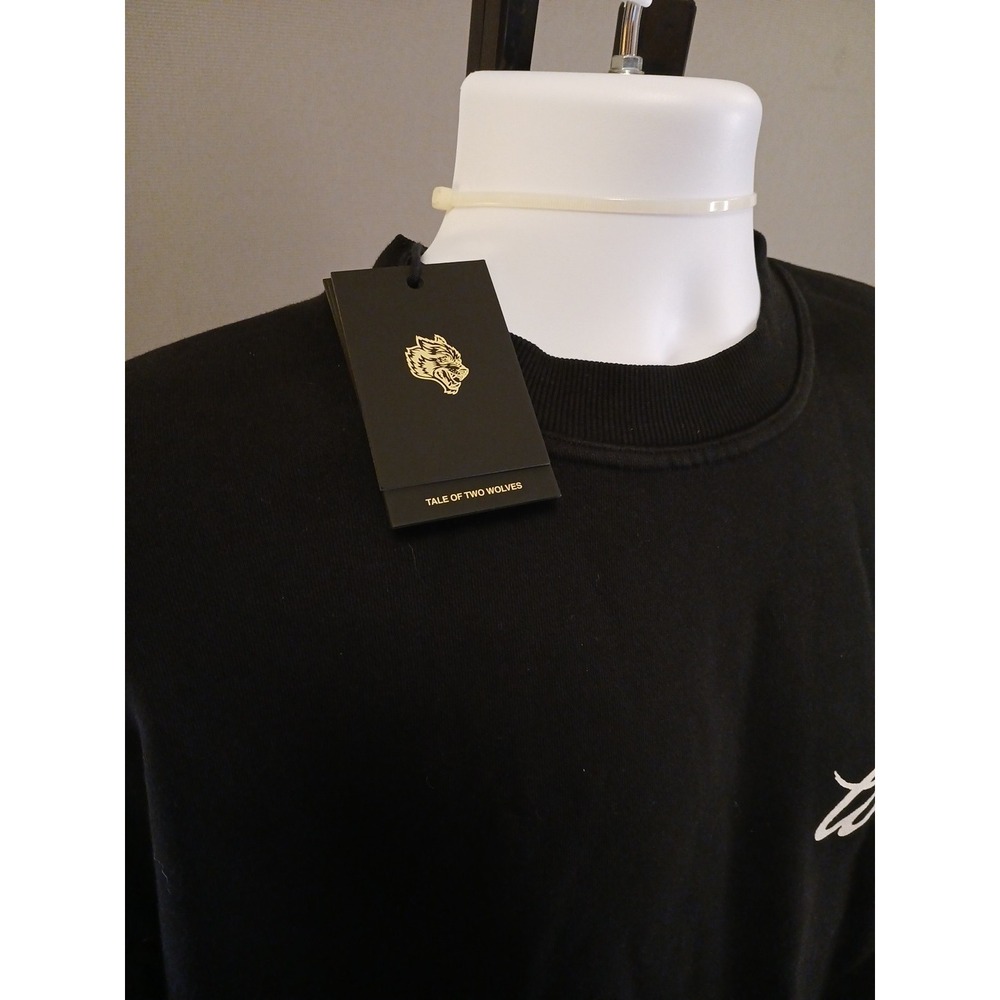 Darc Sport London Crewneck sweater large Mens Patches Black Pull Over Pump Cover - Picture 3 of 7